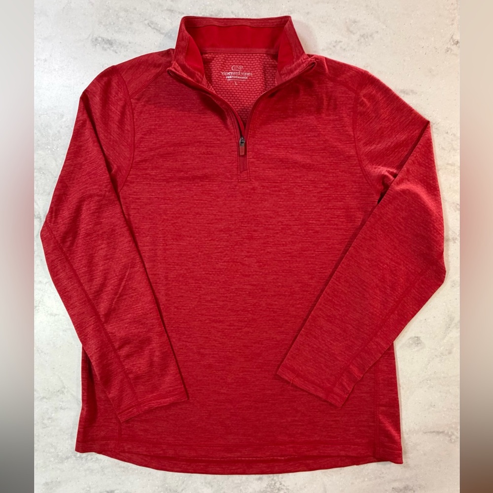LIKE NEW Men’s Red Sankaty Quarter-Zip Size Large